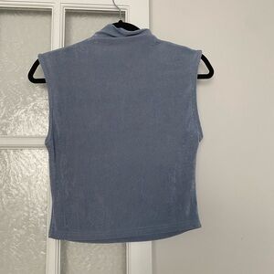 Blue High Neck Tank